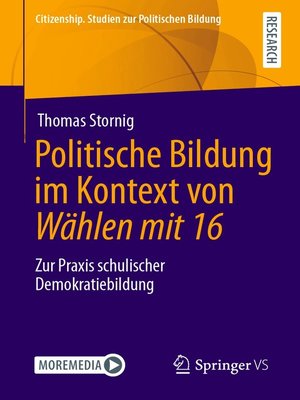 cover image of Politische Bildung im Kontext von Wählen mit 16